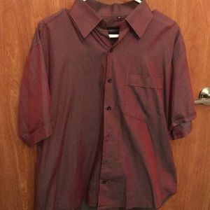 Burgundy shortsleeved button up